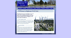 Desktop Screenshot of hwy71rvpark.com